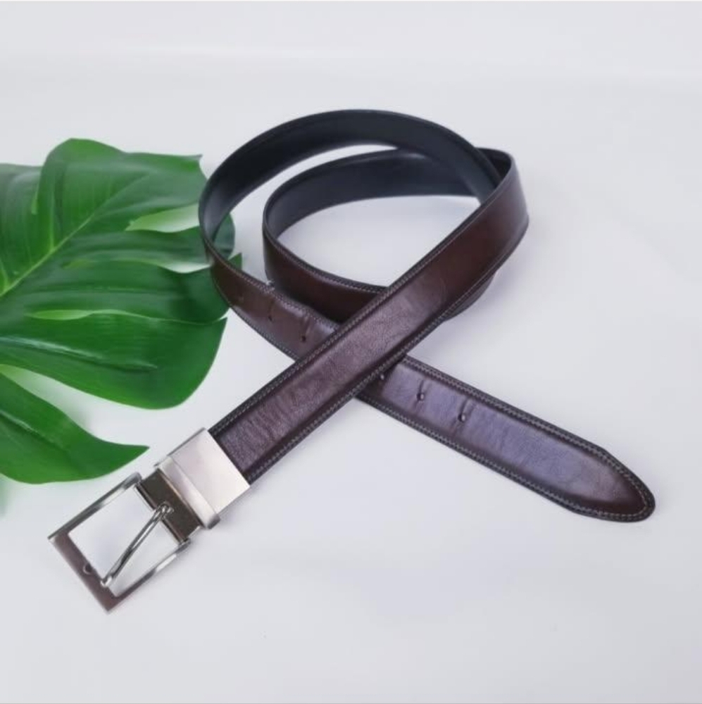 BAE Mens Genuine Leather Reversible Belt Sz 48/120
